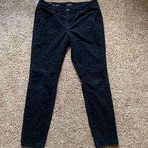 Loft black corduroy skinny jeans
